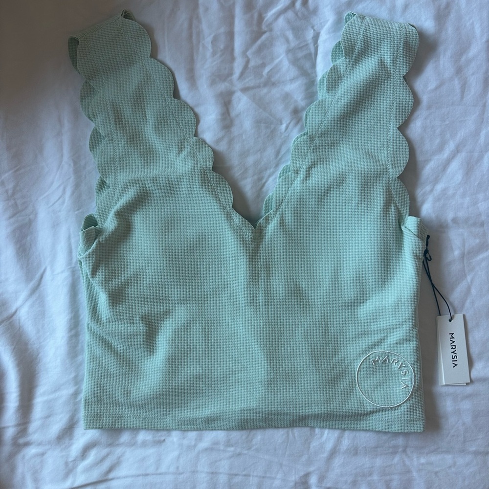 Marysia Swim Mint Scalloped Top